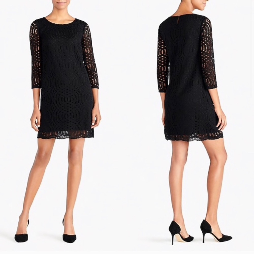 NWT J.Crew 3/4 Sleeve Lace Shift Dress